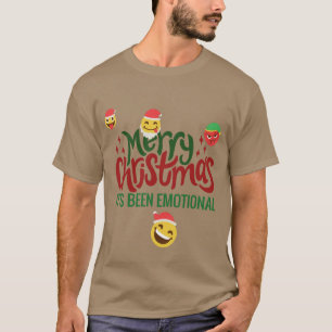 T-shirt C'Était Émotionnel Joyeux Noël Drôle Emoji