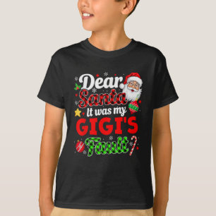 T-shirt C'était la faute de ma Gigi Noël de famille amusan