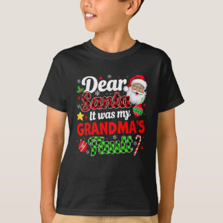 T-shirt C'était la faute de ma grand-mère aux Noël amusant