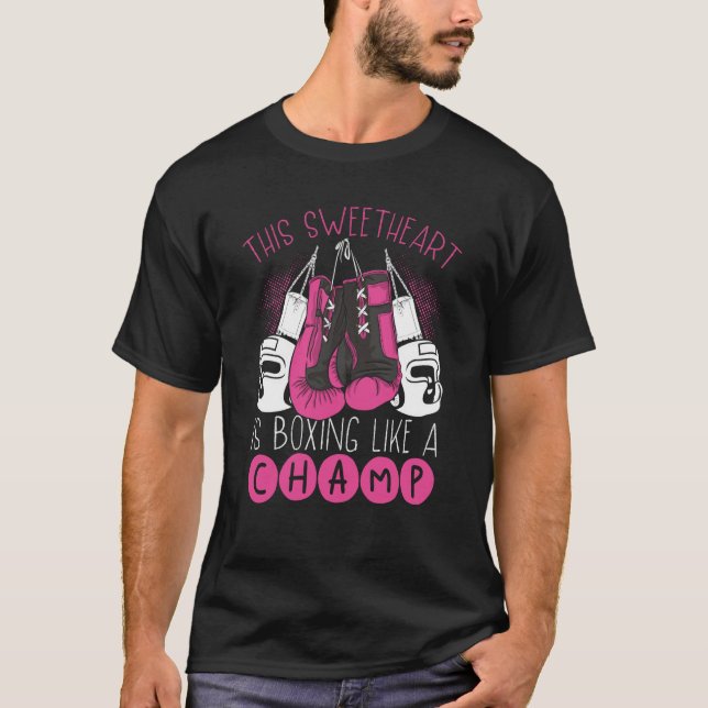 T-shirt Cette Amoureuse Est En Boxe Comme Une Femme De Cha (Devant)
