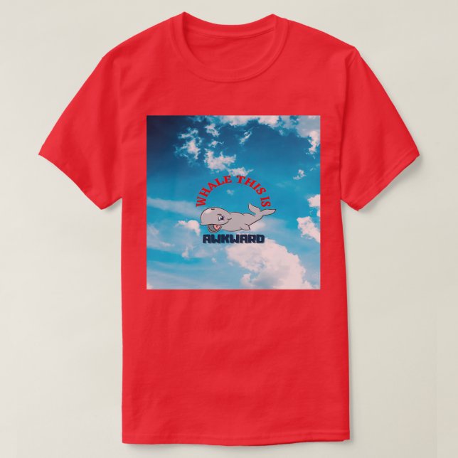 T-shirt Cette baleine Awkward (Design devant)
