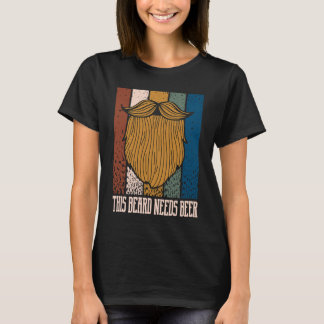 T-shirt Cette Barbe A Besoin De Bière Boire Humour Boire