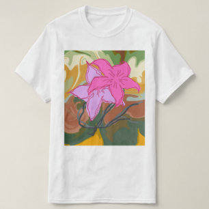 T-shirt Cette conception d'art floral abstrait allie des é