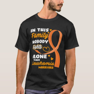 T-shirt Cette Famille Personne ne combat seul Team Leukemi