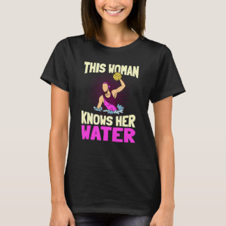 T-shirt Cette Femme Connaît Son Équipe D'Eau Waterpolo Pla