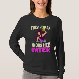 T-shirt Cette Femme Connaît Son Équipe D'Eau Waterpolo Pla