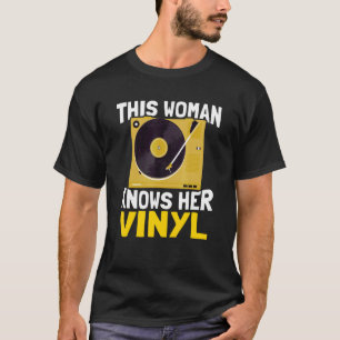 T-shirt Cette Femme Connaît Son Vinyl Analog Music Disc V