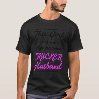 T-shirt Cette Fille A Un Magnifique Mari De Camion 1