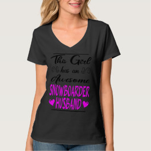 T-shirt Cette Fille A Un Magnifique Mari De Snowboarder