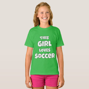 T-shirt Cette fille adore le football