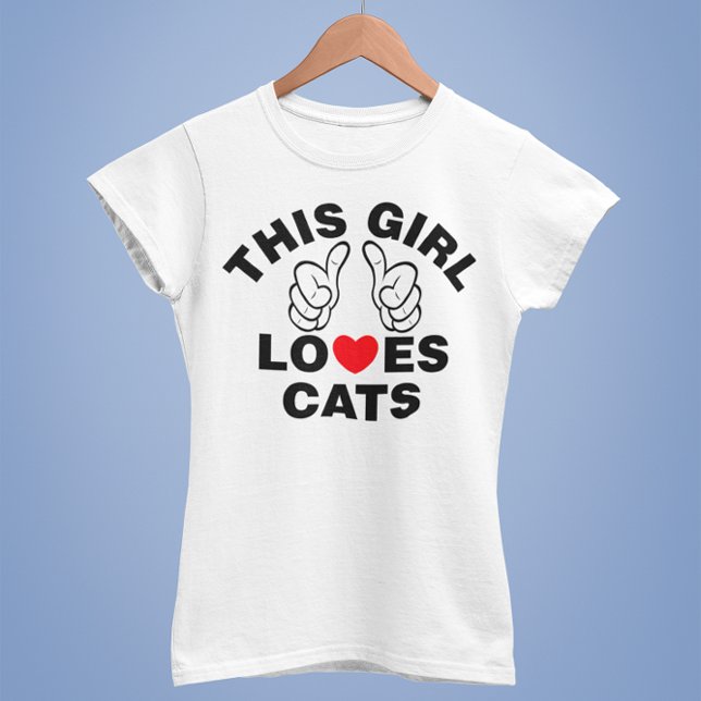 T-shirt Cette fille adore les chats (Créateur téléchargé)