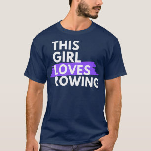 T-shirt Cette fille adore ramer