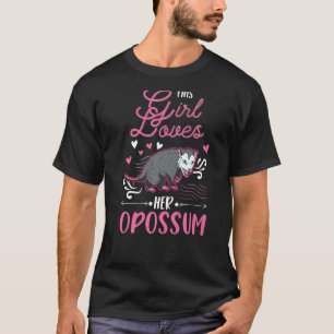 T-shirt Cette fille adore son opossum chat de rebut opossu