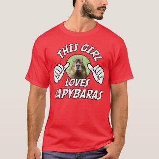T-shirt Cette Fille Aime Capybaras Funny Capybara