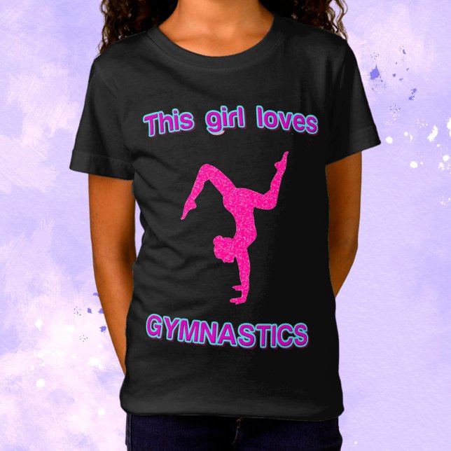 T-Shirt Cette Fille Aime La Gymnastique (Créateur téléchargé)