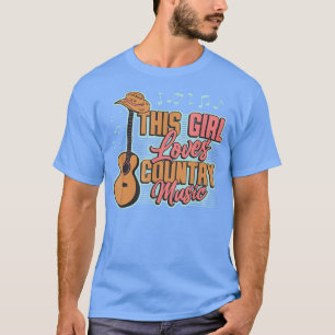 T-shirt Cette Fille Aime La Musique Country