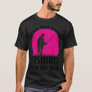 T-shirt Cette fille aime la pêche avec son père drôle