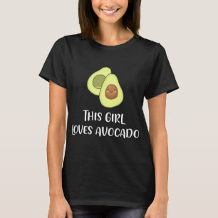 T-shirt Cette Fille Aime L'Avocado Amoureux Fruit Vegan Gi