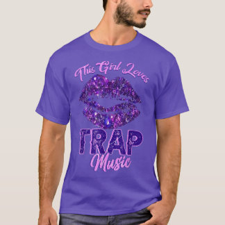 T-shirt Cette fille aime le piège musique Hip hop filles 3