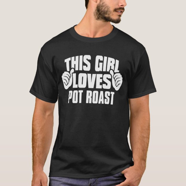 T-shirt Cette fille aime le tee - shirt de RÔTI (Devant)