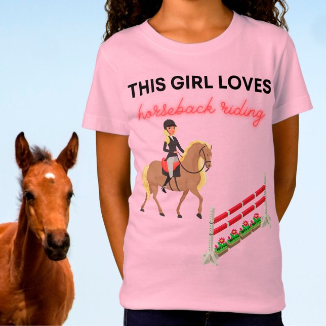 T-Shirt Cette Fille Aime L'Équitation (Créateur téléchargé)