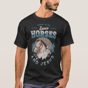 T-SHIRT CETTE FILLE AIME LES CHEVAUX ET JÉSUS PROPRIÉTAIRE