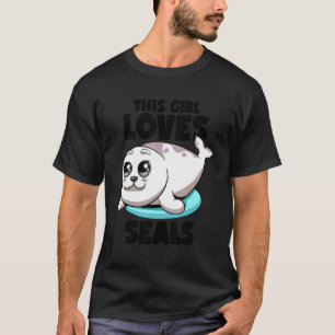 T-shirt Cette Fille Aime Les Phoques Gros Chubby Phoques M