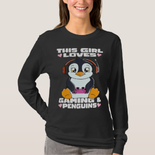 T-shirt Cette Fille Aime Les Pingouins Et Le Joueur De Pin