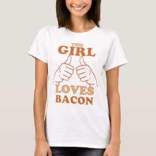 T-shirt Cette FILLE aime l'idée de cadeau d'amour de lard