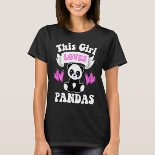 T-shirt CETTE FILLE AIME PANDAS Panda Citation mignonne Gr