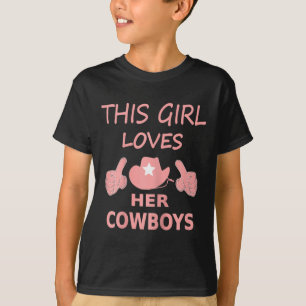 T-shirt Cette Fille Aime Sa Cowboy Mignonne Texas Dallas