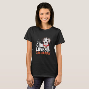 T-shirt Cette Fille Aime Sa Dalmatienne