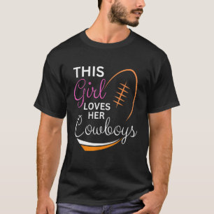 T-shirt Cette Fille Aime Son Cowboy Mignon Texas Dallas