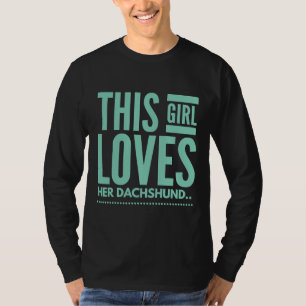 T-shirt Cette Fille Aime Son Dachshund