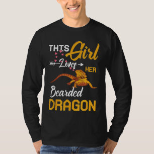 T-shirt Cette Fille Aime Son Dragon Lizard Raglan