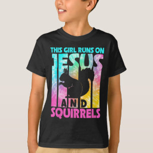 T-shirt Cette Fille Coule Sur Jésus Et Amoureux D'Écureuil