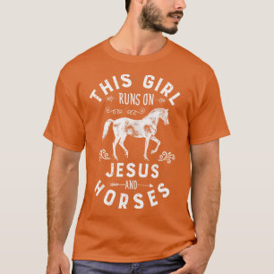T-shirt Cette Fille Coule Sur Jésus Et Cheval Équitation R