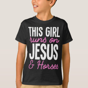 T-shirt Cette Fille Coule Sur Jésus Et Chevaux Jolie Fille