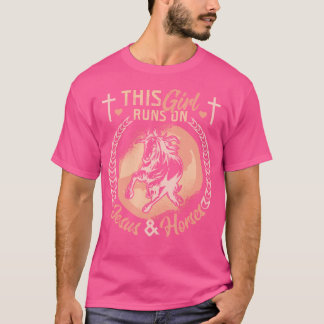 T-shirt Cette Fille Court Sur Jésus Et Les Chevaux