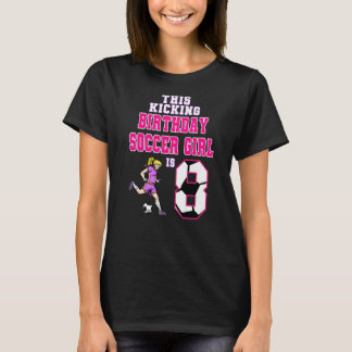T-shirt Cette Fille De Football Anniversaire Est 8 Thème D