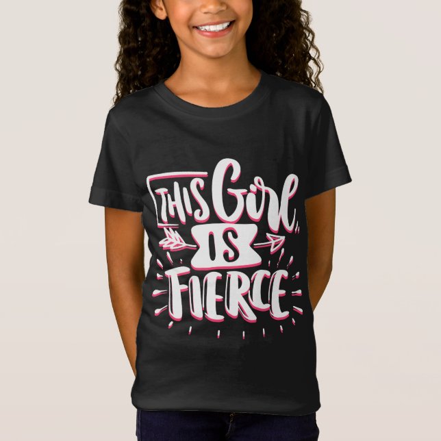 T-Shirt Cette Fille Est L'Autonomisation De Fille Fierce (Devant)