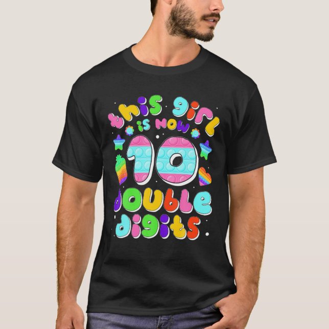 T-shirt Cette Fille Est Maintenant 10 Double Chiffre 10E A (Devant)