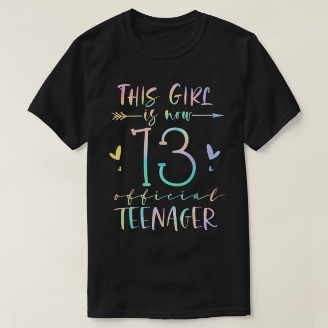 T-shirt Cette Fille Est Maintenant 13 Officielle Adolescen (Design devant)