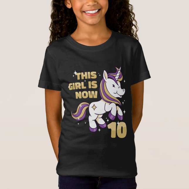 T-Shirt Cette fille est maintenant double chiffres fille 1 (Devant)