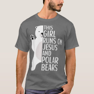 T-shirt Cette Fille Fonctionne Sur Jésus Et Des Ours Polai