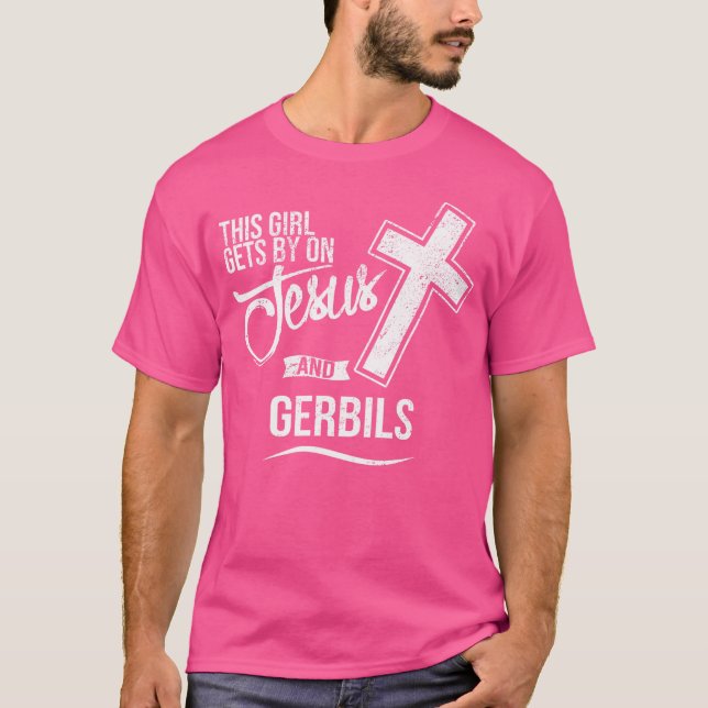 T-shirt Cette Fille Se Déplace Sur Jésus Et Gerbils Religi (Devant)