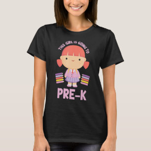 T-shirt Cette Fille Va Pré-K Pk Cute Pré-Kindergart
