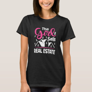 T-shirt Cette fille vend des femmes de l'immobilier femme