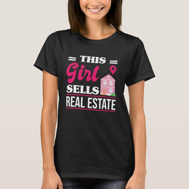 T-shirt Cette fille vend un cadeau à Home Broker Agent Rea (Devant)