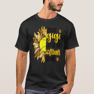 T-shirt Cette Gigi Aime Sa Petite Fille Softball Grand-Mèr
